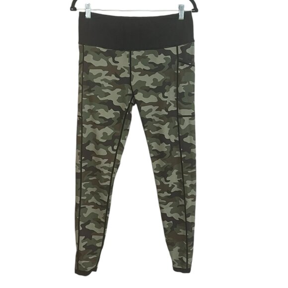 Camo Print Women's Full Length Leggings - Picture 4 of 5